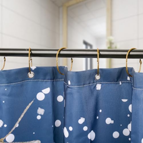 20Pcs Shower Curtain Hooks, Metal Oval Shower Curtain Hooks Roman Rings - Image 5