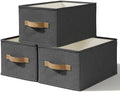 3-Pack Closet Storage Bins, Foldable Fabric Storage Baskets by LaySpace-YourRoomOrganizer