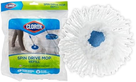 Clorox Spin Dry Mop Machine-Washable Refill Head, One Refill by Clorox