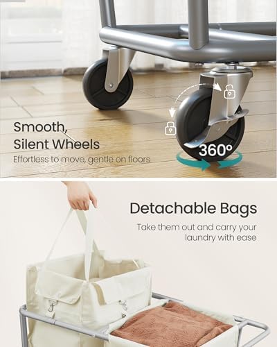 SONGMICS 2-Section Laundry Basket - Image 5