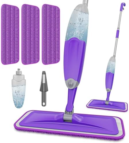 HOMTOYOU Spray Mops for Floor Cleaning: Wet Mop for Hardwood Tile Wood by HOMTOYOU