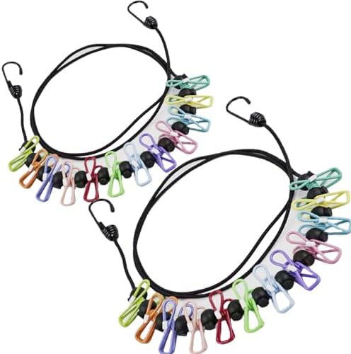 2 Pack Portable Travel Clothesline ，Retractable Portable Clothesline by Sopepoyie