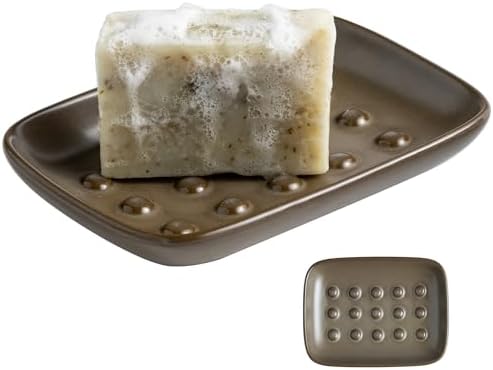Miamolo Soap Dish for Shower, Bar Soap Holder, Raised Design No Mushy Soap by Miamolo