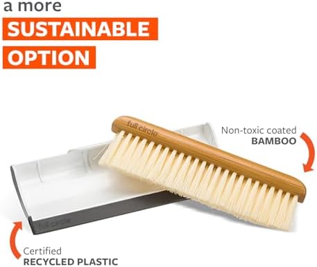 Full Circle Counter Clearer Sweep & Squeegee Tool, Mini Portable Brush - Image 6