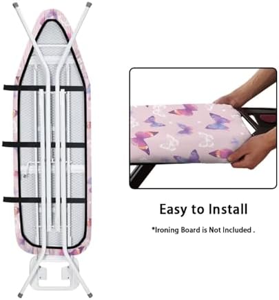 Butterfly Design Ironing Board Cover Soft Fabric Cover Heat-Reflective Scorch - Image 4