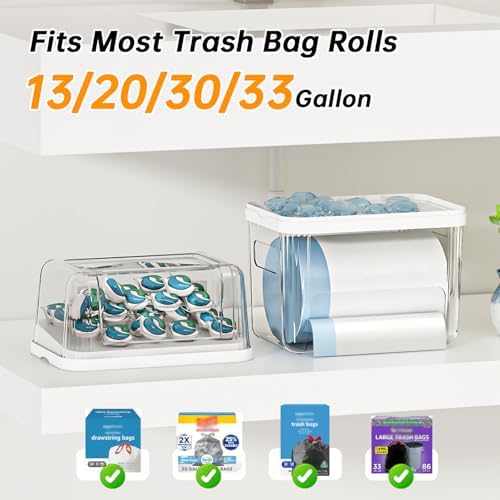 2-in-1 Trash Bag Holder Laundry & Dishwasher Pods Container, Garbage Bag - Image 4
