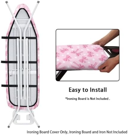 Pink Bow Ironing Board Covers Standard Stylish Washable Ironing Board Protector - Image 4