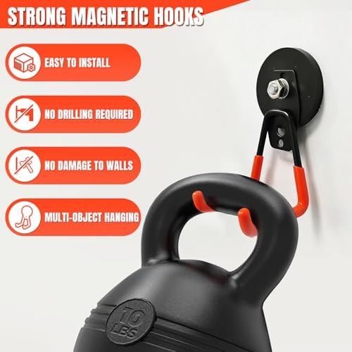 Magnetic Hooks 4 Pack, Large Strong Magnetic Hooks Heavy Duty - Image 3