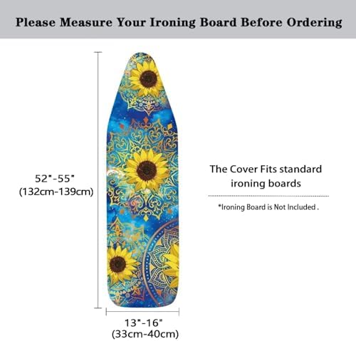 15x54 Inch Ironing Board Cover, Sunflower Printed Ironing Board Protector - Image 5