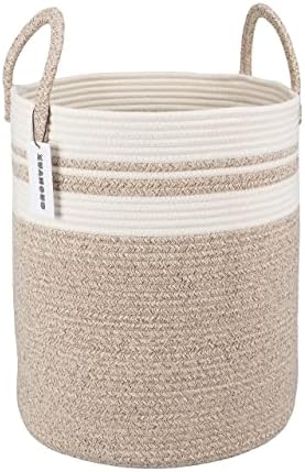XUANGUO Cotton Rope Laundry Basket Hamper by XUANGUO
