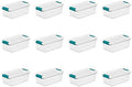 Sterilite 6 Quart Latching Box, Small Clear Plastic Storage, 12 Pack by Sterilite
