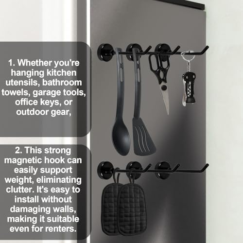 Gosknor 8pcs Large Magnetic Hooks, 2.2lb 7.1cm/2.8in Long - Image 6