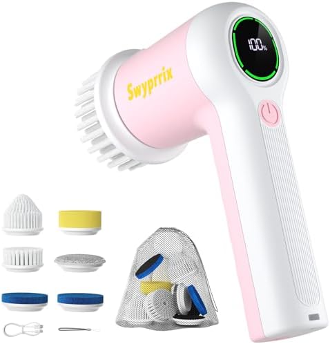 Electric Spin Scrubber for Bathroom and Shower Cleaning SD-CTB02 by Swyprrix