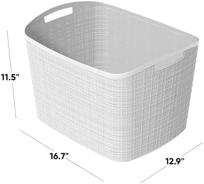 Curver Set of 2 XL 30.5L Jute Decorative Plastic Organization and Storage - Image 2