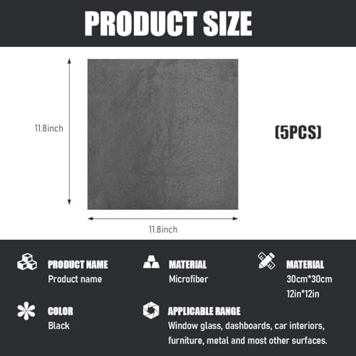 5PCS Thickened Magic Cleaning Cloth, Reusable Lint Free Cleaning Rags - Image 2