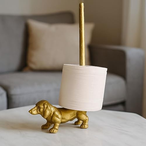 Dog Paper Towel Holder 12'' Cast Iron Paper Towel Holder Funny Toilet Paper - Image 2