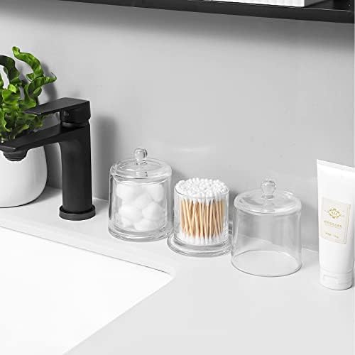 rejomiik 2 Pack Qtip Holder Thick Glass Apothecary Jars - Image 5