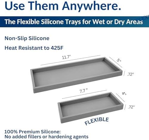 Spacewiser Countertop & Vanity Silicone Tray – 2 PC Set - Image 3