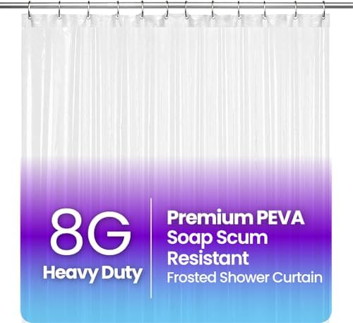LiBa Shower Curtain PEVA 8G, 72x78 Inch Waterproof Frosted by Liba