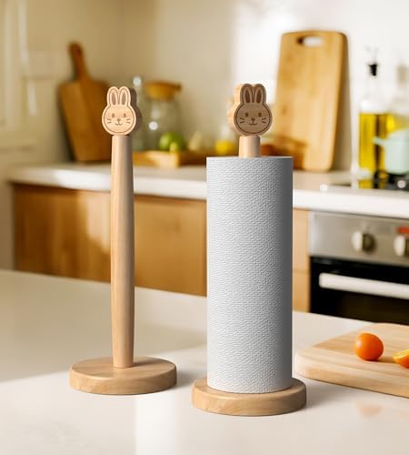 KitchLife Cute Wooden Paper Towel Holder Countertop - Image 7
