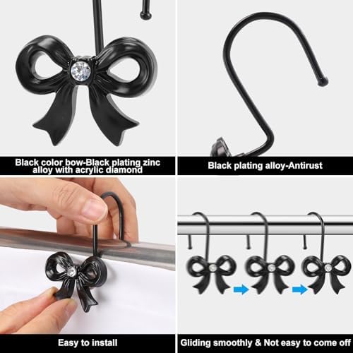 Bow Shower Curtain Hooks - Image 3