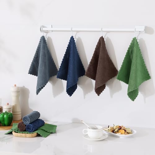 Homaxy 12 Pack Super Soft & Absorbent Coral Velvet Dish Cloths - Image 7