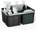 BYUNER Black Shower Caddy Portable: Plastic Bathroom Caddy Organizer by MakesYourHomeMoreOrganized