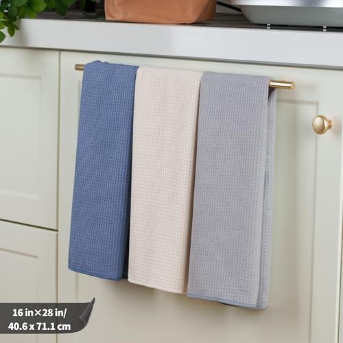 POLYTE 340 GSM Microfiber Waffle Kitchen Dish Tea Towel, 16x28 in, 12 Pack - Image 2
