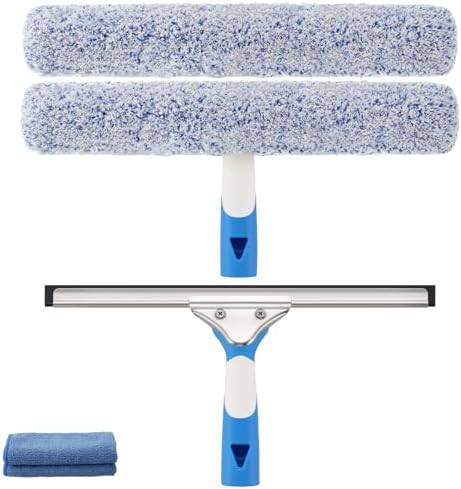 Mitclear Window Cleaning Kit 14IN Squeegee & Scrubber by Mitclear