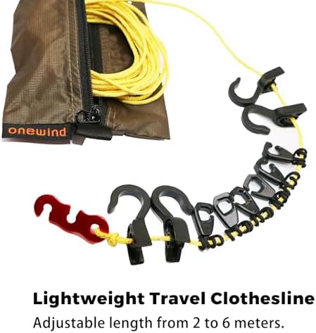 onewind Campsite Storage Line, 6m/19ft Camping Clothesline Hanging Gear - Image 5