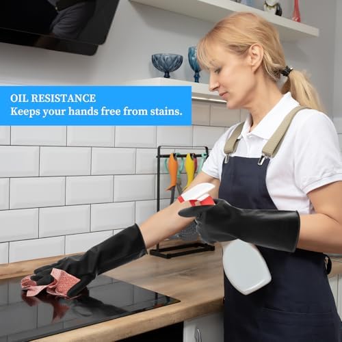 Haiou Chemical Resistant Nitrile Gloves Long Rubber Gloves - Image 5