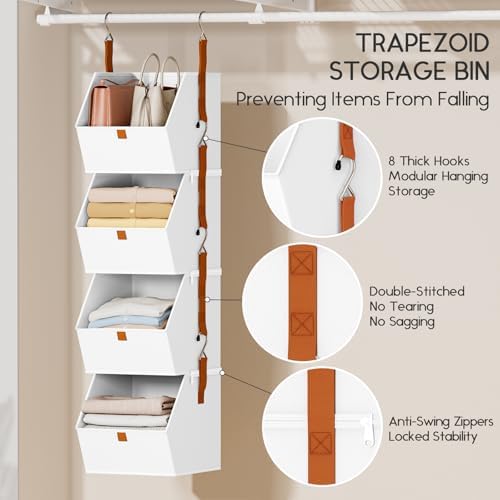 Homsorout Hanging Closet Organizer 4 Tier - Image 4