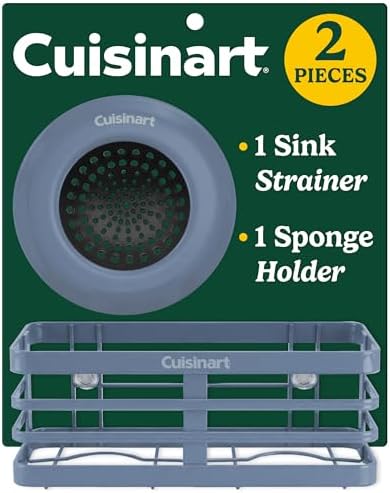 Cuisinart Sink Drain Strainer & Suction Cup Sponge Holder, 2-Piece Set by BestBrands