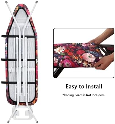 Wild Flower Field Steam Ironing Board Cover, Colorful Daisy Camellia Flowers - Image 4