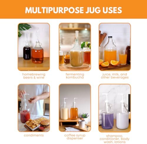 64oz Glass Jug 4-Pack with Polyseal Caps - Image 6