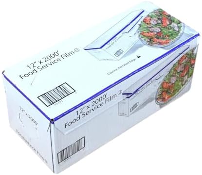 Fit Meal Prep Plastic Food Film Seal Wrap in Cutter Dispenser, Stretch Tight by FMPBRANDS