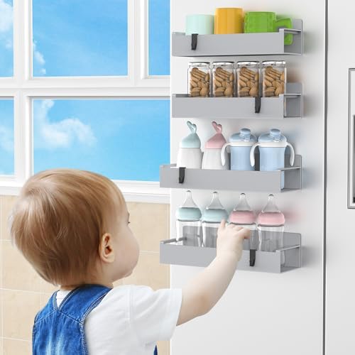 HuggieGems 4 Pack Magnetic Spice Rack Organizer - Image 7