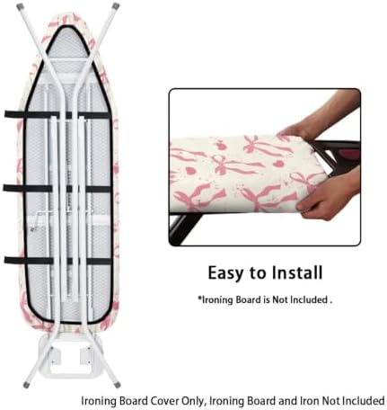 Black Bowknot Thick Padding Ironing Board Covers Soft Durable Stain Resistant - Image 4