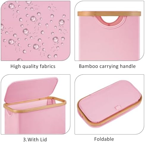 Slim Laundry Basket, 60L Laundry Hamper - Image 2