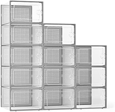 Kuject X-Large Shoe Storage Boxes 12 Pack by Kuject