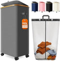 Laundry Basket with Wheels, 110L Large Rolling Laundry Hamper by Fzzcvo