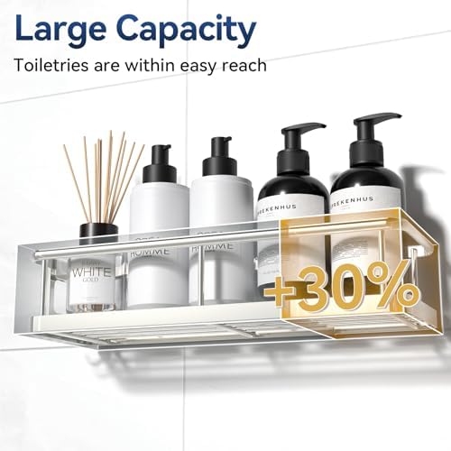 YASONIC Shower Caddy Adhesive, Rustproof Shower Organizer - Image 5