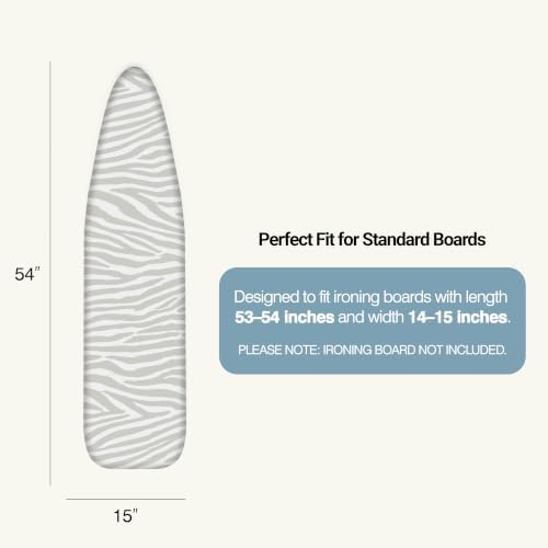 UniSimp Ironing Board Cover and Pad 15"x54" Extra Thick Natural Cotton - Image 2