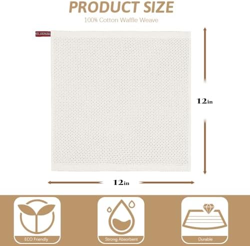 Nialnant 6 Pack Dish Rags, 100% Cotton, 12x12 Inch - Image 2