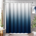 AmazerBath Shower Curtain, Cloth Ombre Blue Curtain Set by AmazerBath