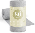 80 Pack Microfiber Cleaning Cloth Roll Reusable Paper Towels 12"x12" Tear Away by Tigona