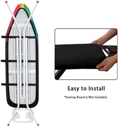 GLENLCWE Rainbow Splatter Tie Dye Ironing Board Cover - Image 4