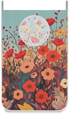 Autumn Poppy Flowers Door Hanging Laundry Hamper Bag by WelcometoElliTarr