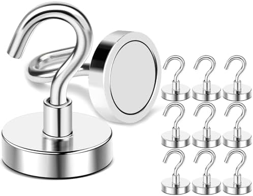 DIYMAG Magnetic Hooks, 120lbs 10pcs Cruise Cabin Essentials Heavy Duty N52 by DIYMAG