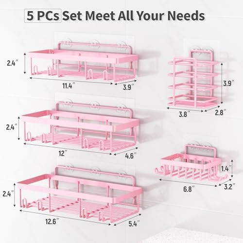 Liuoud 5 Pack Shower Caddy for Inside Shower - Image 5